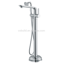 Robinet traditionnel de remplisseur de baignoire de support de plancher de chrome avec le jet de douche de main